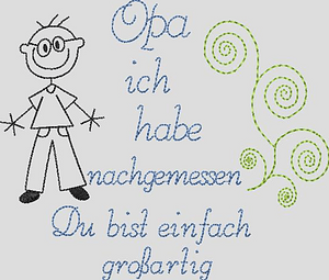 Stickdatei Oma Opa Mama Papa - Du bist großartig Set 586 - Sewando