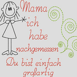 Stickdatei Oma Opa Mama Papa - Du bist großartig Set 586 - Sewando