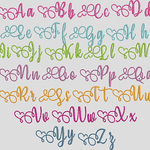 Stickdatei Schrift ABC In Love 2 Liebe Herz Buchstaben Zahlen Set 594 - Sewando