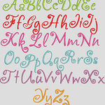 Stickdatei ABC 3cm Buchstaben Schrift Alphabet Set 092 - Sewando