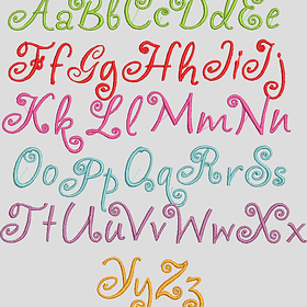 Stickdatei ABC 3cm Buchstaben Schrift Alphabet Set 092 - Sewando