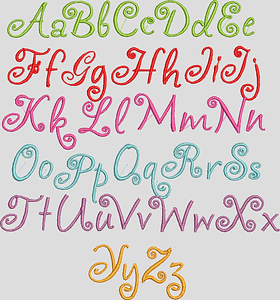 Stickdatei ABC 3cm Buchstaben Schrift Alphabet Set 092 - Sewando