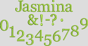Stickdatei ABC 25mm Buchstaben Schrift Alphabet Set 605 - Sewando