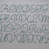 Stickdatei Redwork ABC Buchstaben ca. 40mm Zahlen Set 136 - Sewando