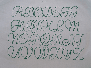 Stickdatei Redwork ABC Buchstaben ca. 40mm Zahlen Set 136 - Sewando