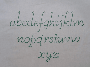 Stickdatei Redwork ABC Buchstaben ca. 40mm Zahlen Set 136 - Sewando