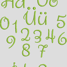 Stickdatei ABC ca. 2,5cm Buchstaben Schrift Set 617 In Love 4 - Sewando
