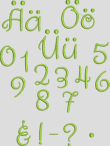Stickdatei ABC ca. 2,5cm Buchstaben Schrift Set 617 In Love 4 - Sewando