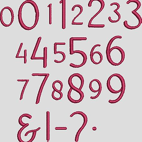 Stickdatei Buchstaben ca. 2,5cm Set 620 - Sewando