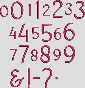 Stickdatei Buchstaben ca. 2,5cm Set 620 - Sewando