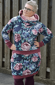 Schnittmuster Hoodie/Hoodiekleid JULIETA 34-52 + Kragen Add on : - Sewando