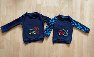 Stickdatei Zahl Geburtstag Applikation Traktor Set 439 - Sewando