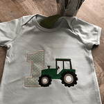 Stickdatei Zahl Geburtstag Applikation Traktor Set 439 - Sewando