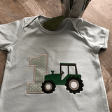 Stickdatei Zahl Geburtstag Applikation Traktor Set 439 - Sewando