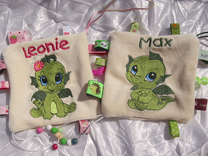 Stickdatei Baby Dino Drache Dinosaurier Set 385 - Sewando