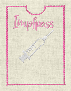 Stickdatei Impfpass In the Hoop Spritze Set 625/b - Sewando