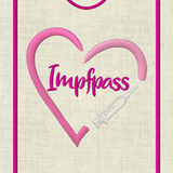 Stickdatei Impfpass In the Hoop Spritze mit Herz Set 625/e - Sewando