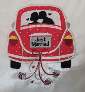 Stickdatei Hochzeit Wedding Hochzeitsauto Set 390 - Sewando