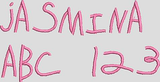 Stickdatei Schrift " Kinderschrift " ca. 25mm Set 627 Schönschrift  ABC