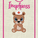Stickdatei Teddy U-Heft Impfpass In the Hoop 625/T1 - Sewando