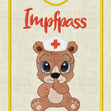 Stickdatei Teddy U-Heft Impfpass In the Hoop 625/T1 - Sewando