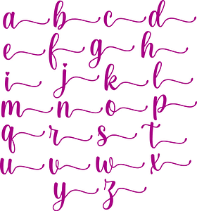 Plotterdatei Schrift mit Herzen, Buchstaben, Alphabet SVG Set 641 - Sewando