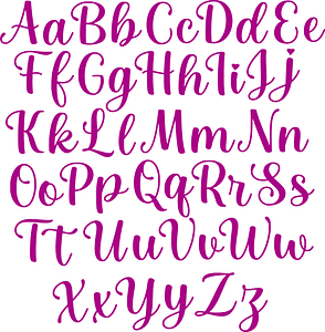 Plotterdatei Schrift mit Herzen, Buchstaben, Alphabet SVG Set 641 - Sewando