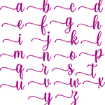 Plotterdatei Schrift mit Herzen, Buchstaben, Alphabet SVG Set 641 - Sewando