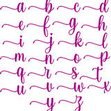 Plotterdatei Schrift mit Herzen, Buchstaben, Alphabet SVG Set 641 - Sewando