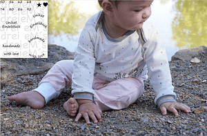 Schnittmuster Newborn-Set LOU Hose+Shirt Gr. 50-92 icl. gratis Plotterdatei : - Sewando