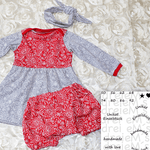 Schnittmuster Newborn LOU SET Kleid, kurze Hose, Haarband Gr. 50-92 + gratis Plotterdatei : - Sewando