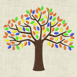 Stickdatei Jugendweihe Baum 2021 bis 2025 Stickmuster Set 644 - Sewando