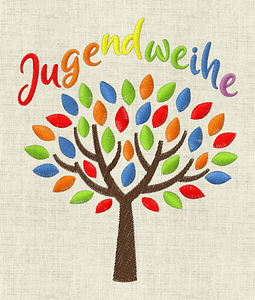 Stickdatei Jugendweihe Baum 2021 bis 2025 Stickmuster Set 644 - Sewando