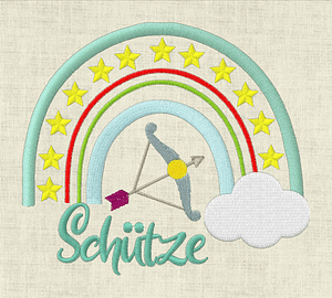 Stickdatei Sternzeichen Regenbogen Horoskop Set 643 - Sewando