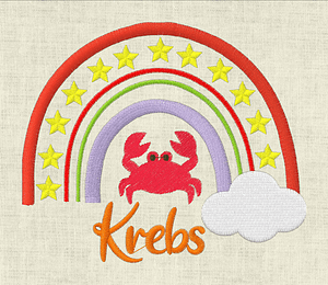 Stickdatei Sternzeichen Regenbogen Horoskop Set 643 - Sewando