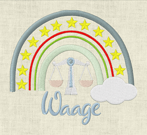 Stickdatei Sternzeichen Regenbogen Horoskop Set 643 - Sewando