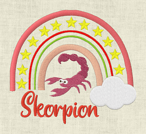Stickdatei Sternzeichen Regenbogen Horoskop Set 643 - Sewando