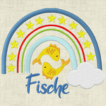 Stickdatei Sternzeichen Regenbogen Horoskop Set 643 - Sewando