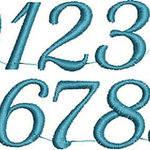 Stickdatei Schrift Alphabet, ABC Zahlen 25mm Set 401 - Sewando