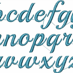 Stickdatei Schrift Alphabet, ABC Zahlen 25mm Set 401 - Sewando