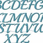Stickdatei Schrift Alphabet, ABC Zahlen 25mm Set 401 - Sewando