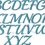 Stickdatei Schrift Alphabet, ABC Zahlen 25mm Set 401 - Sewando