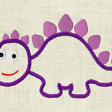 Stickdatei Schmusetuch Baby Dinosaurier Dino / Schnullertuch In the Hoop 650 Applikation - Sewando
