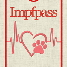 Stickdatei Impfpass Heimtierausweis Set 650 - Sewando