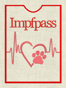 Stickdatei Impfpass Heimtierausweis Set 650 - Sewando