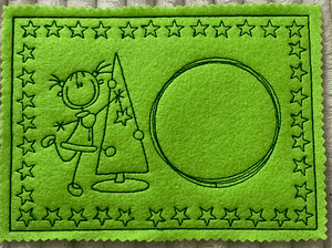 Stickdatei Strichmännchen Weihnachten 5 Mug Rug Set 651 - Sewando