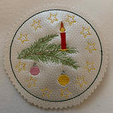 Stickdatei Geschenkset 652 Weihnachten Mug Rug Untersetzer Schokihülle - Sewando