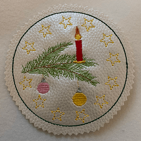 Stickdatei Geschenkset 652 Weihnachten Mug Rug Untersetzer Schokihülle - Sewando