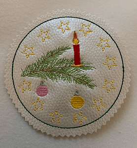 Stickdatei Geschenkset 652 Weihnachten Mug Rug Untersetzer Schokihülle - Sewando