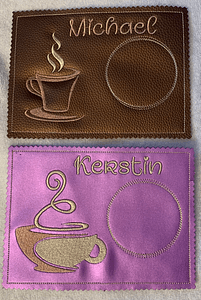 Stickdatei Kaffee Mug Rug Set 133 Untersetzer - Sewando